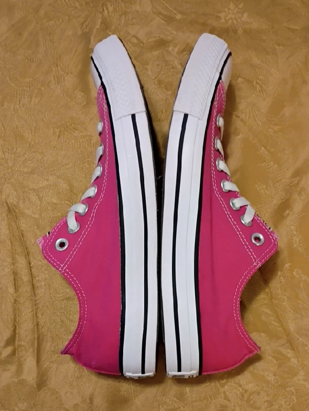 CONVERSE All Star Hot Pink Low Top Canvas Sneakers Women's 11.0 Men's 9.0 - Picture 8 of 11